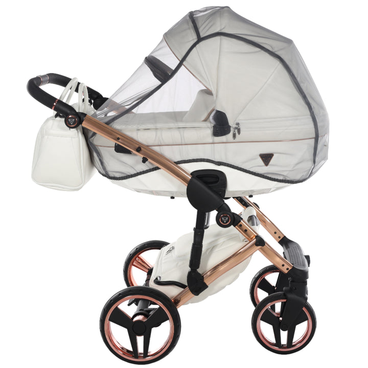 Junama Fluo Individual 4 in 1 Isofix Travel System, White Rose Gold