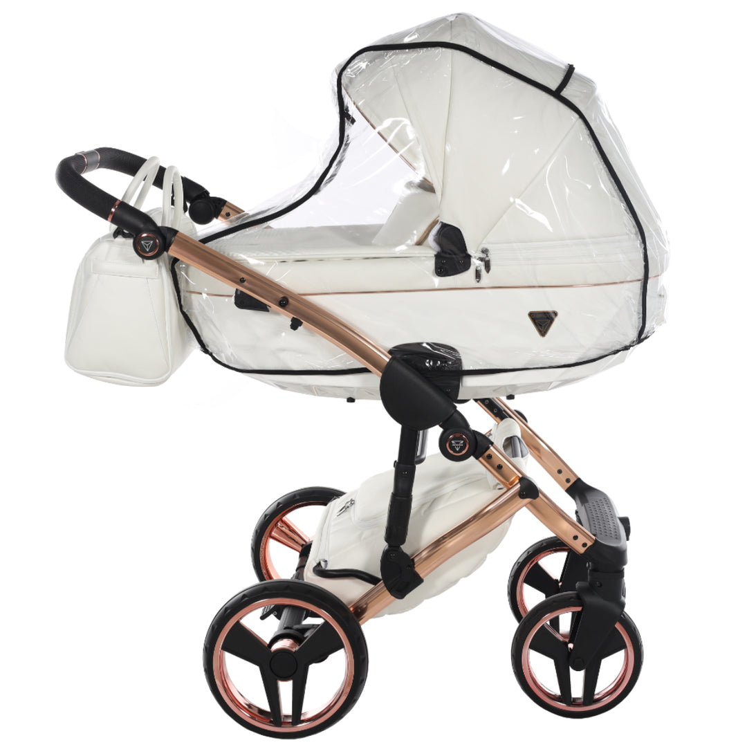 Junama Fluo Individual 4 in 1 Isofix Travel System, White Rose Gold