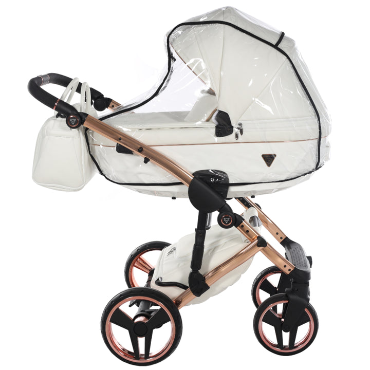 Junama Fluo Individual 4 in 1 Isofix Travel System, White Rose Gold