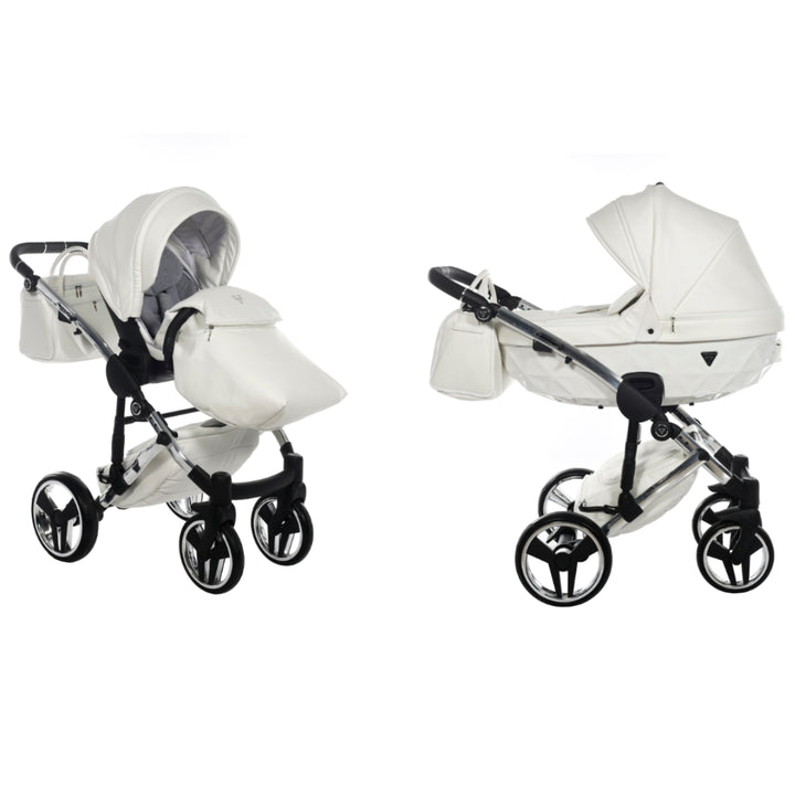 Junama Fluo Individual 2 in 1 Pram & Pushchair, White Silver