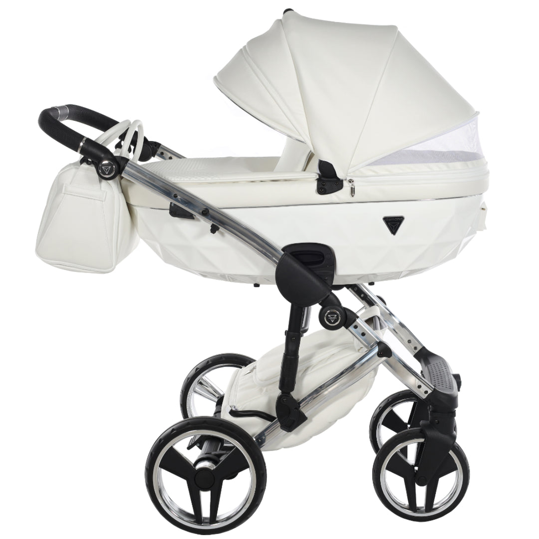 Junama Fluo Individual 2 in 1 Pram & Pushchair, White Silver