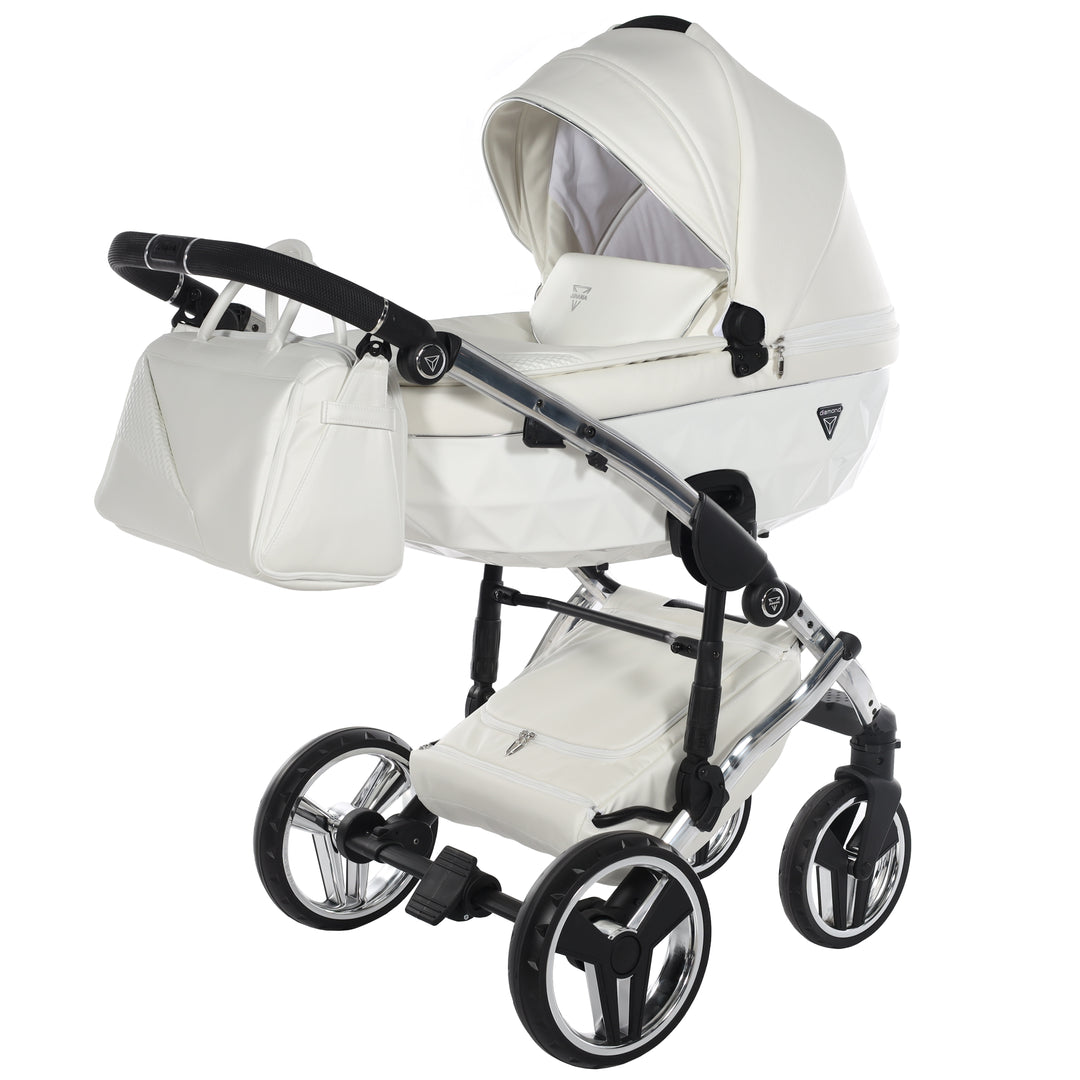 Junama Fluo Individual 2 in 1 Pram & Pushchair, White Silver