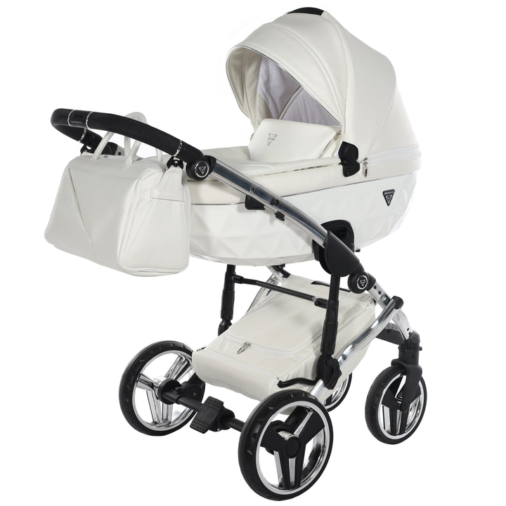 Junama Fluo Individual 2 in 1 Pram & Pushchair, White Silver
