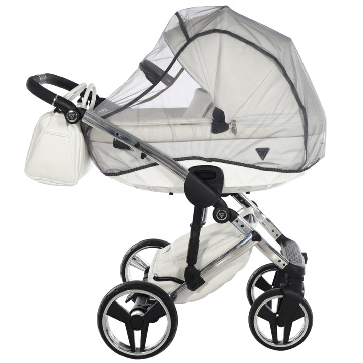 Junama Fluo Individual 2 in 1 Pram & Pushchair, White Silver