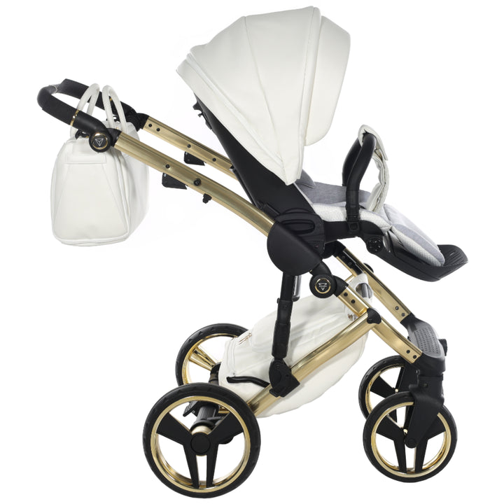 Junama Fluo Individual 2 in 1 Pram & Pushchair, White Gold