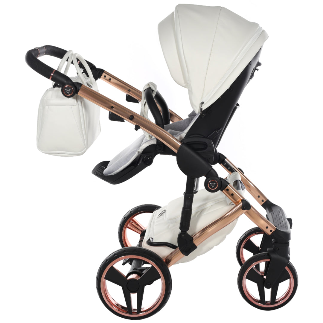 Junama Fluo Individual 4 in 1 Isofix Travel System, White Rose Gold