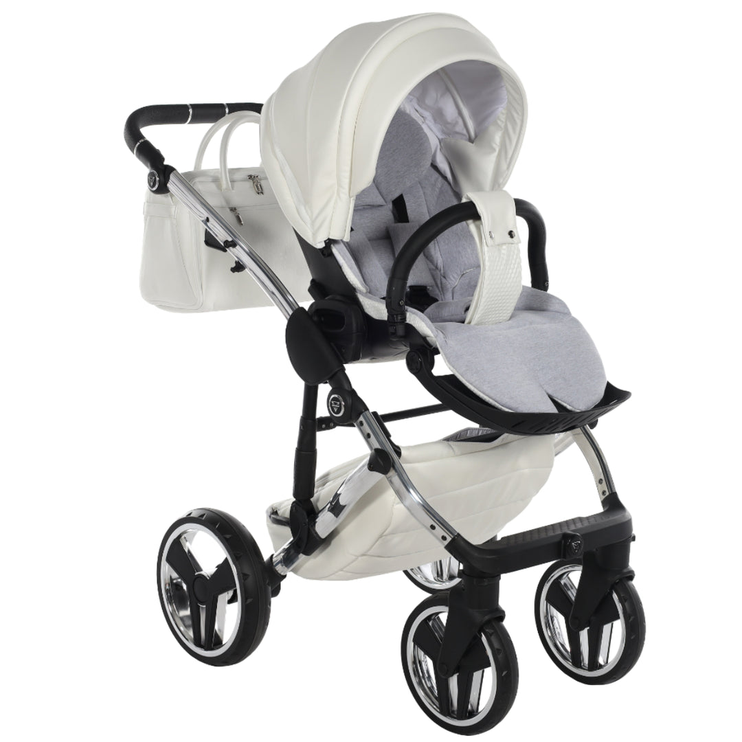 Junama Fluo Individual 3 in 1 Travel System, White Silver