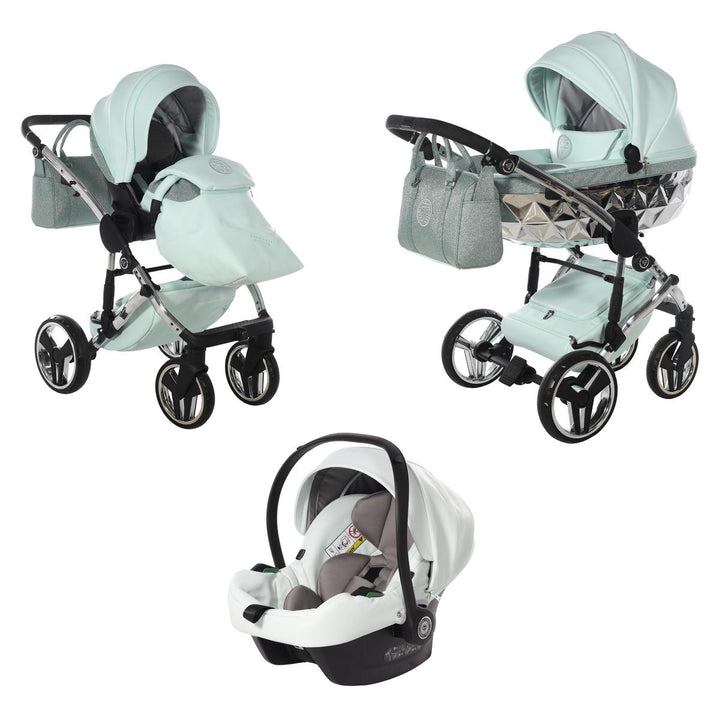 Junama Handcraft Glitter 3 in 1 Travel System, Mint