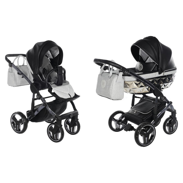 Junama Handcraft Glitter 2 in 1 Pram & Pushchair, Black