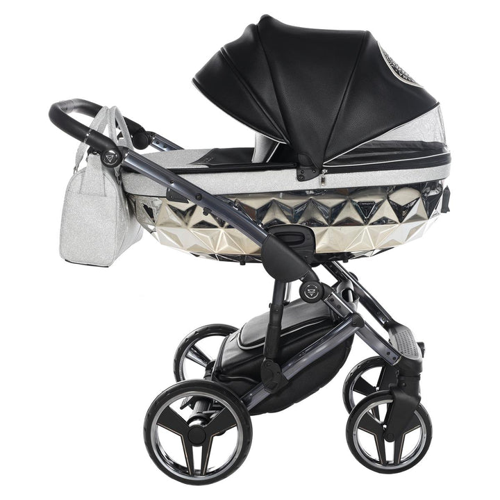 Junama Handcraft Glitter 2 in 1 Pram & Pushchair, Black