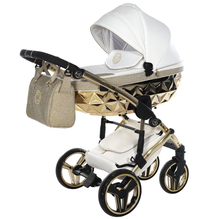 Junama Handcraft Glitter 2 in 1 Pram & Pushchair, Gold
