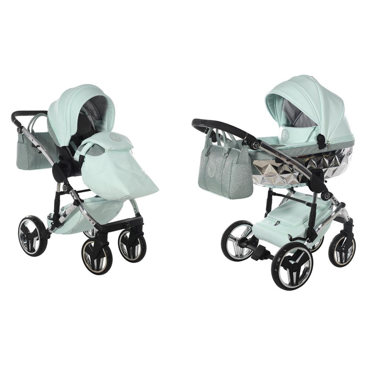 Junama Handcraft Glitter 2 in 1 Pram & Pushchair, Mint