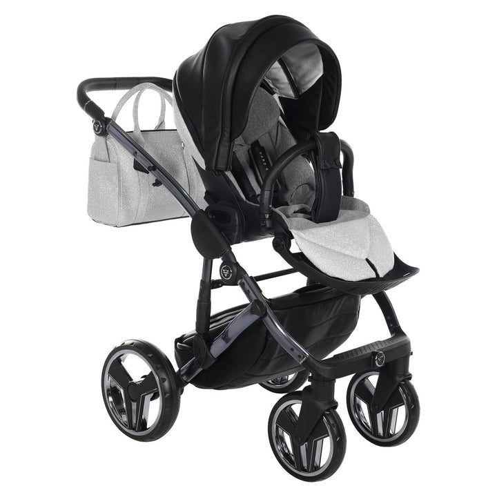 Junama Handcraft Glitter 3 in 1 Travel System, Black
