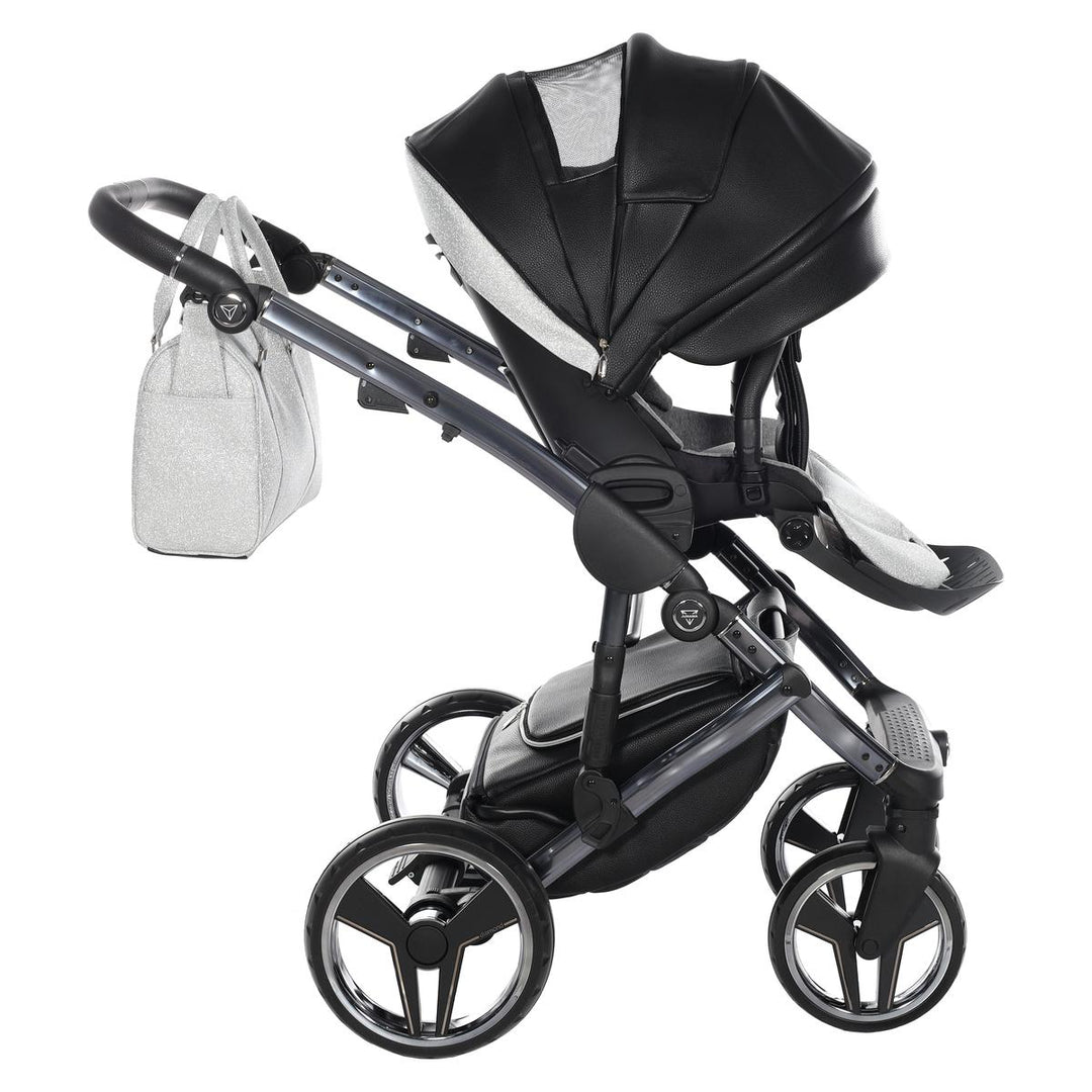 Junama Handcraft Glitter 2 in 1 Pram & Pushchair, Black
