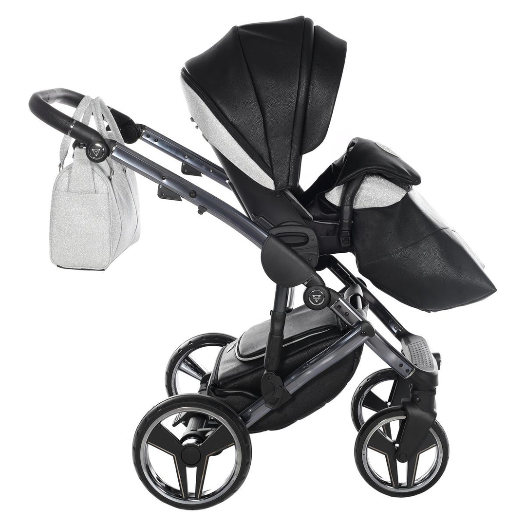 Junama Handcraft Glitter 2 in 1 Pram & Pushchair, Black