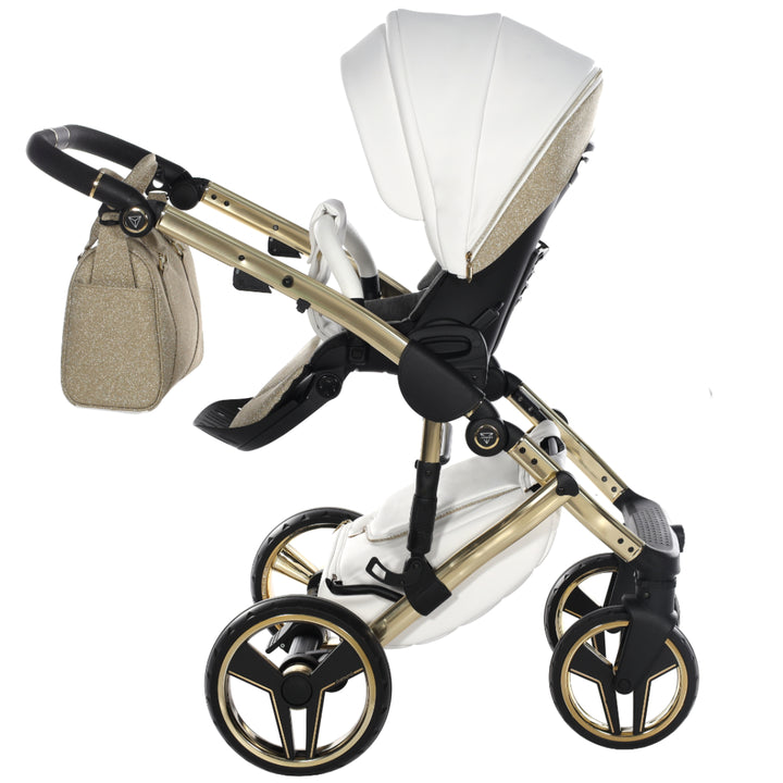 Junama Handcraft Glitter 2 in 1 Pram & Pushchair, Gold