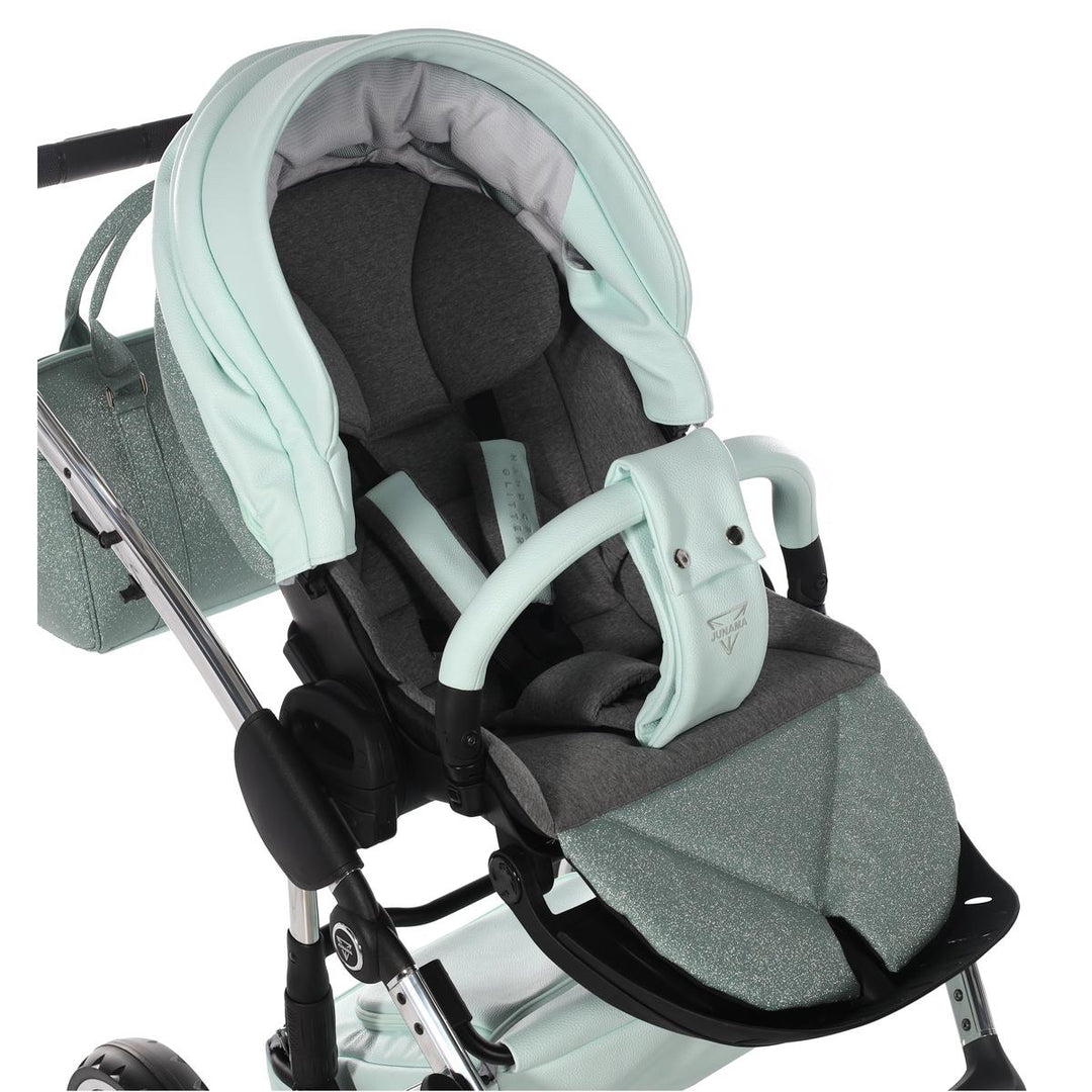 Junama Handcraft Glitter 2 in 1 Pram & Pushchair, Mint