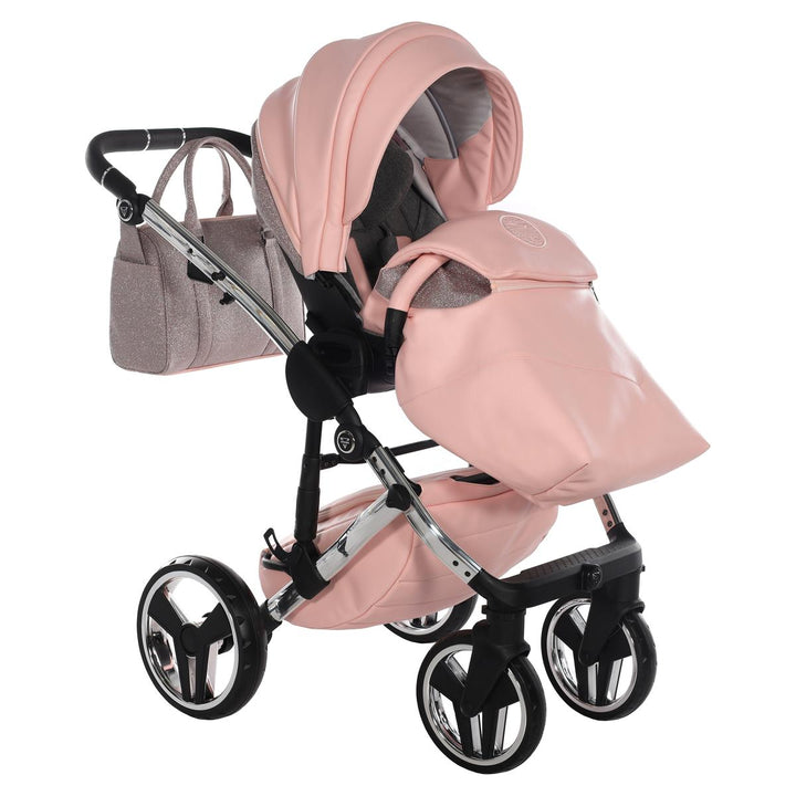 Junama Handcraft Glitter 2 in 1 Pram & Pushchair, Pink