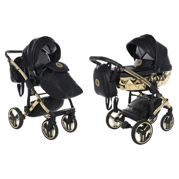 Junama Handcraft 2 in 1 Pram & Pushchair, Black Gold