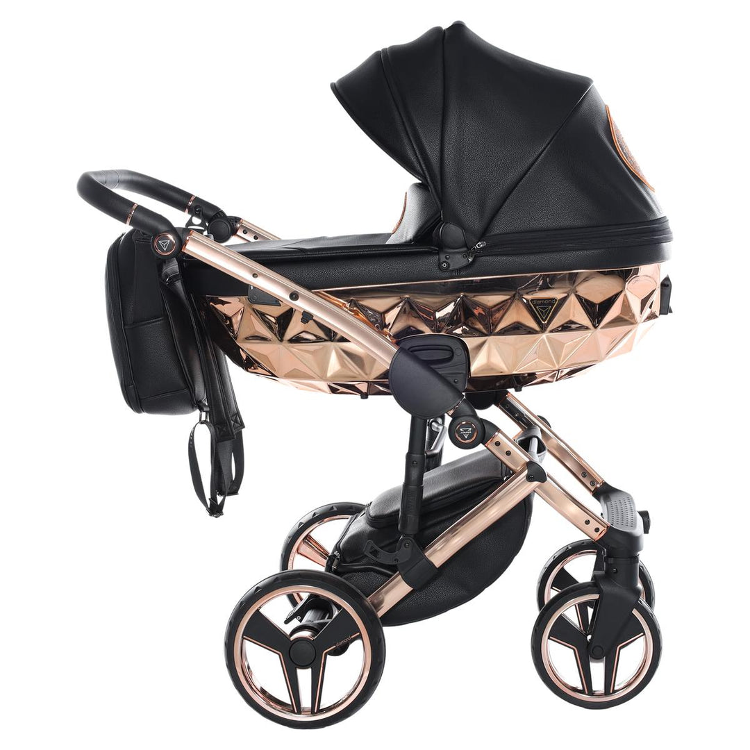 Junama Handcraft 4 in 1 Isofix Travel System, Black Rose Gold