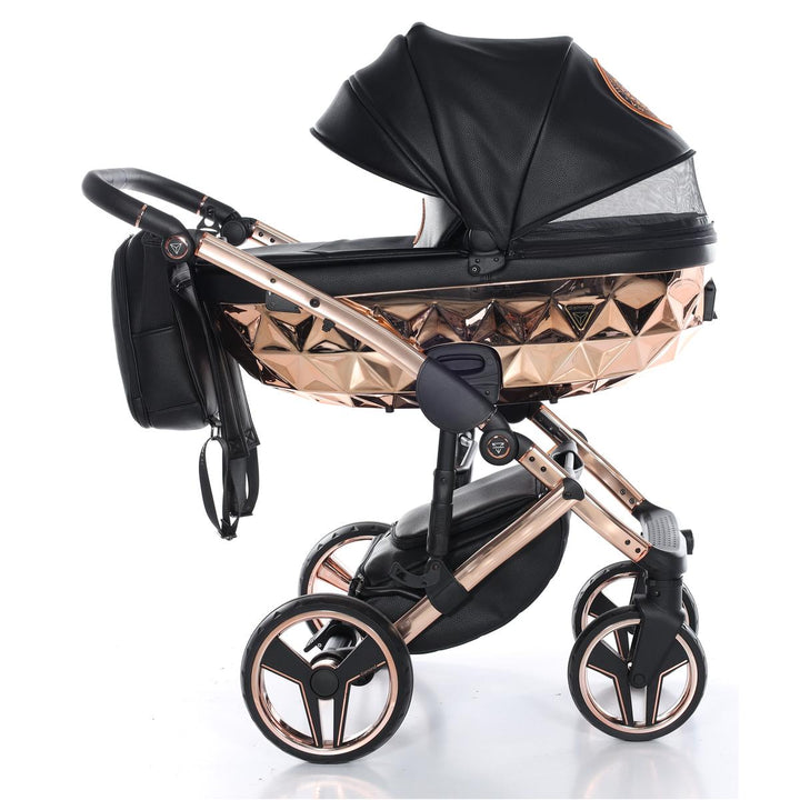 Junama Handcraft 3 in 1 Travel System, Black Rose Gold