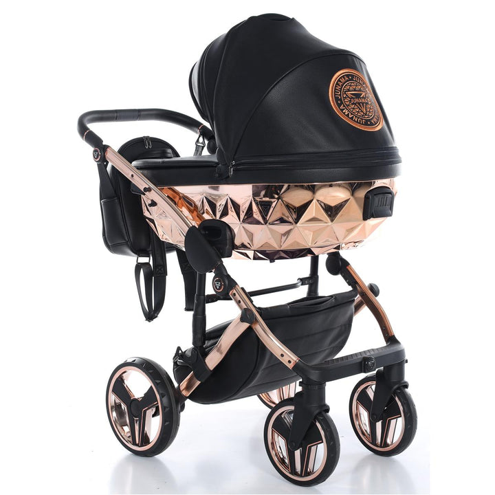 Junama Handcraft 3 in 1 Travel System, Black Rose Gold