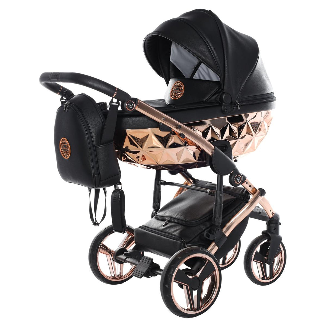 Junama Handcraft 4 in 1 Isofix Travel System, Black Rose Gold