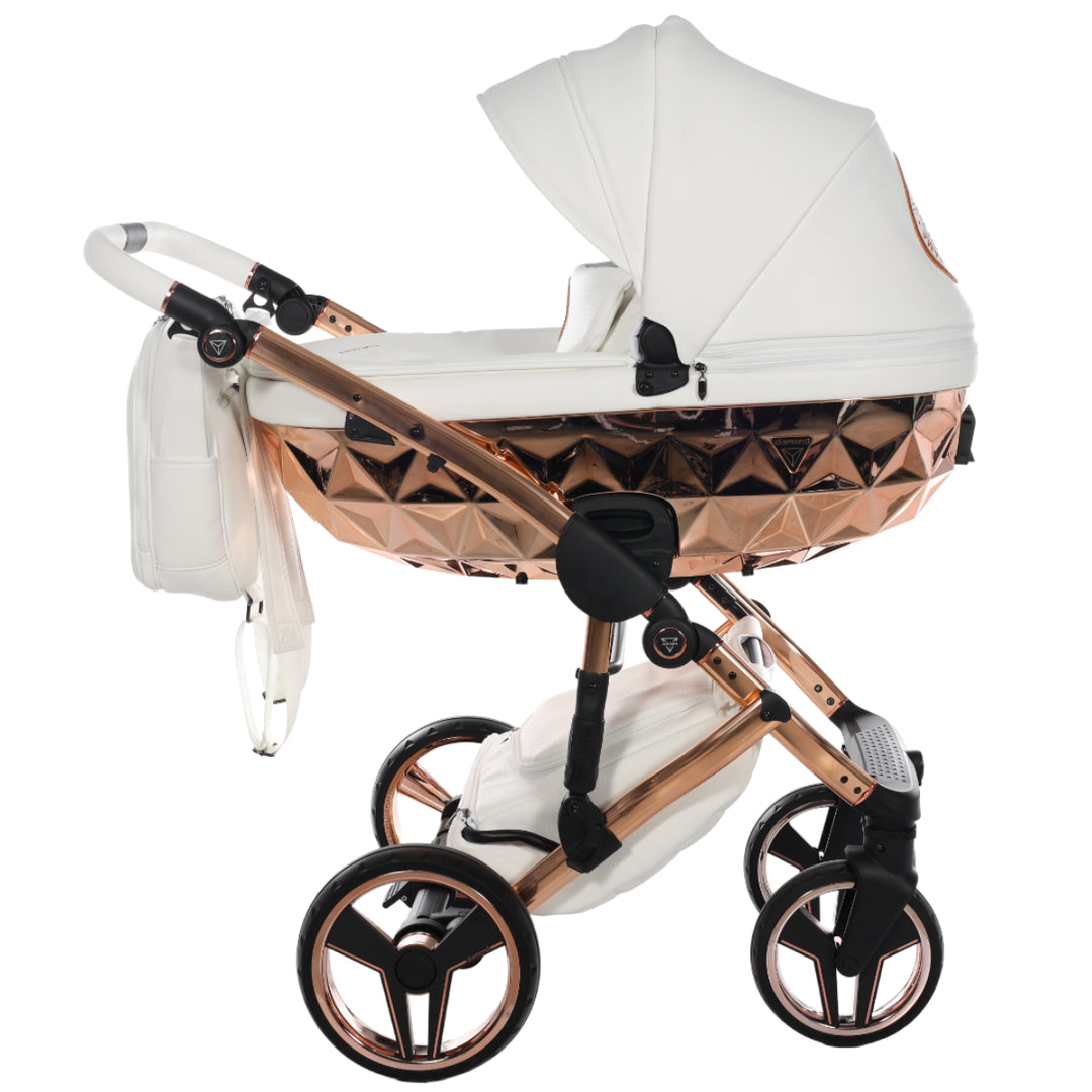 Junama Handcraft 4 in 1 Isofix Travel System, White Rose Gold