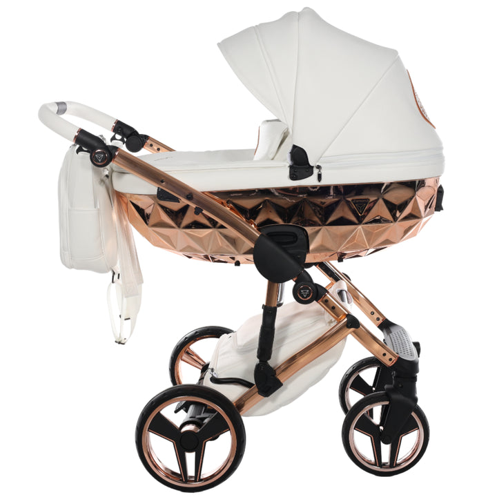 Junama Handcraft 3 in 1 Travel System, White Rose Gold