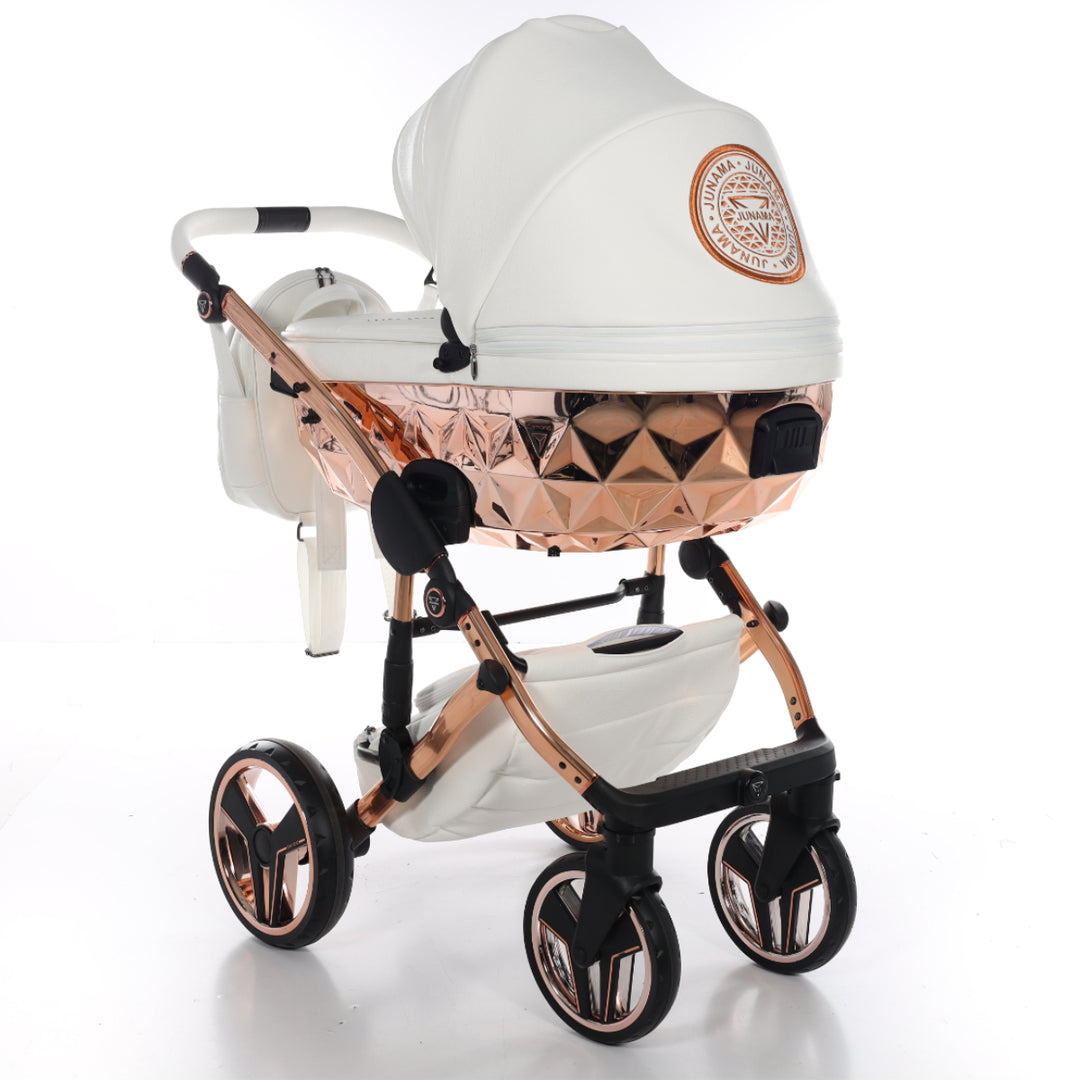 Junama Handcraft 4 in 1 Isofix Travel System, White Rose Gold