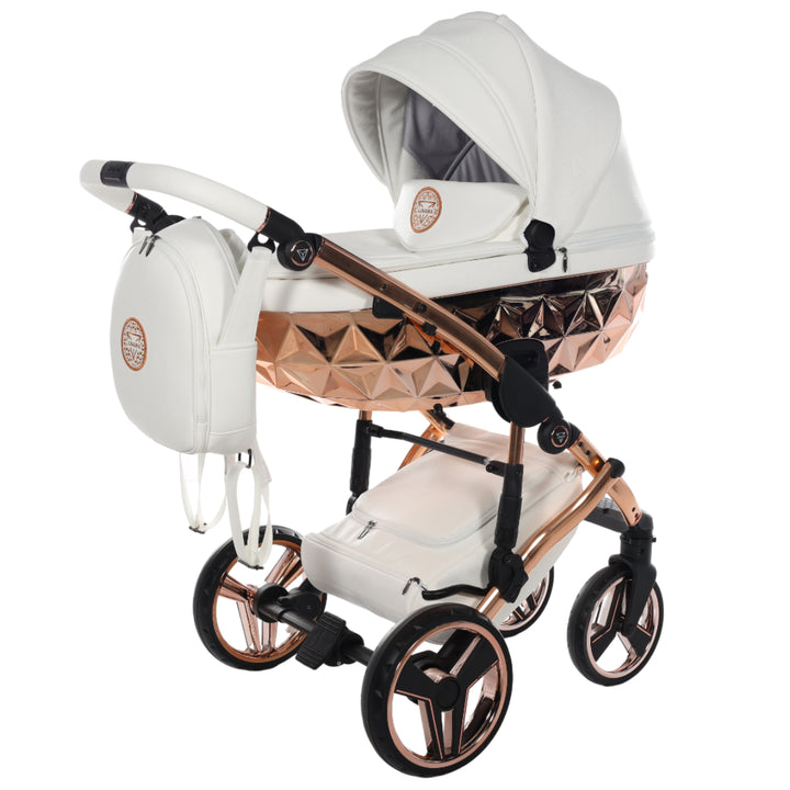 Junama Handcraft 3 in 1 Travel System, White Rose Gold