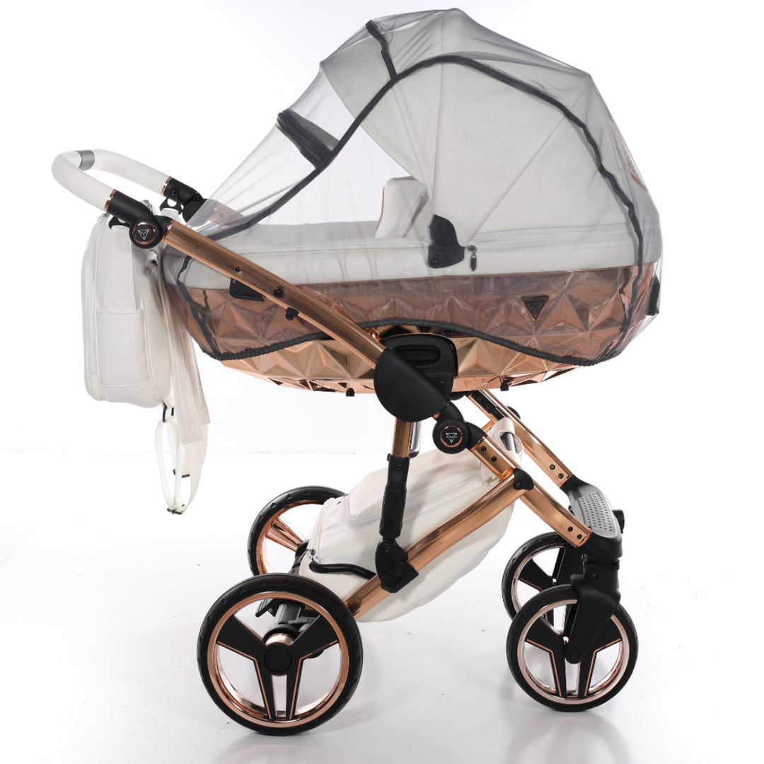 Junama Handcraft 4 in 1 Isofix Travel System, White Rose Gold