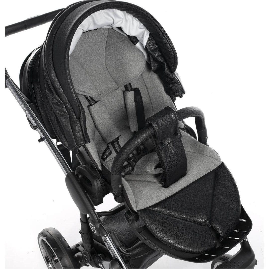 Junama Handcraft 2 in 1 Pram & Pushchair, Black Gold