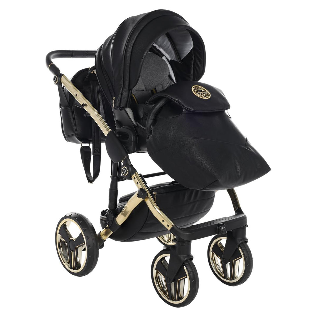 Junama Handcraft 2 in 1 Pram & Pushchair, Black Gold
