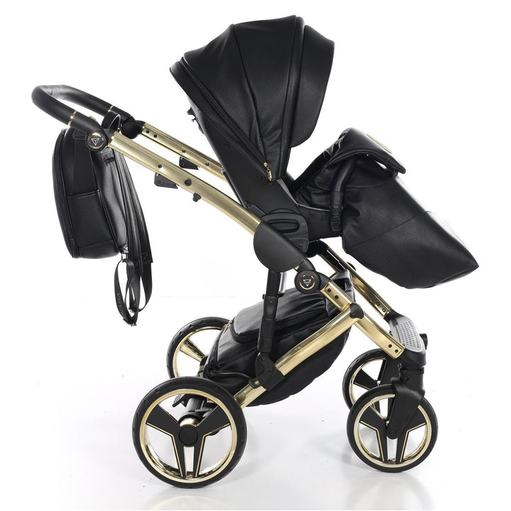 Junama Handcraft 2 in 1 Pram & Pushchair, Black Gold