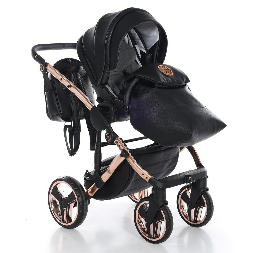 Junama Handcraft 4 in 1 Isofix Travel System, Black Rose Gold