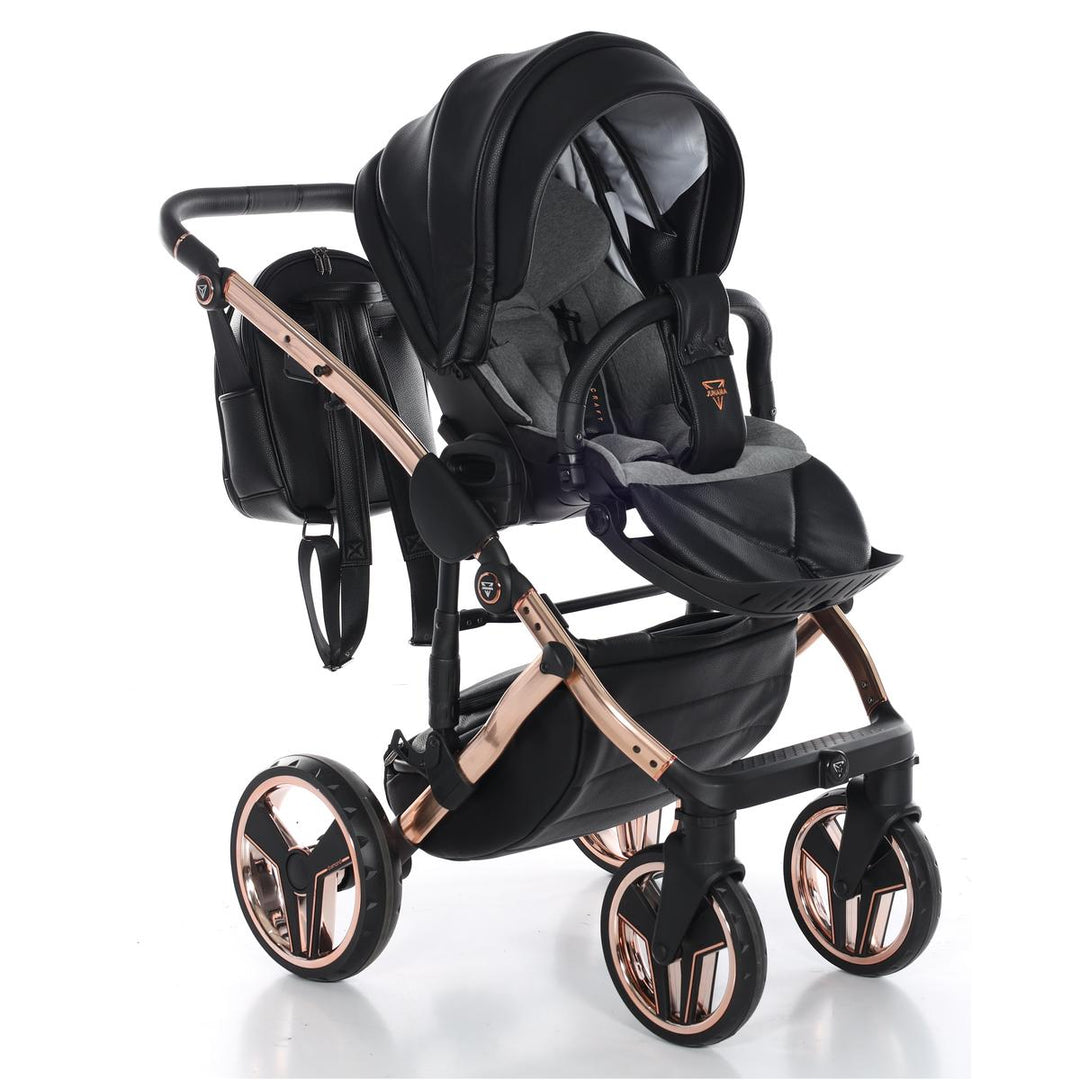 Junama Handcraft 3 in 1 Travel System, Black Rose Gold
