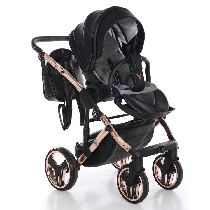 Junama Handcraft 3 in 1 Travel System, Black Rose Gold