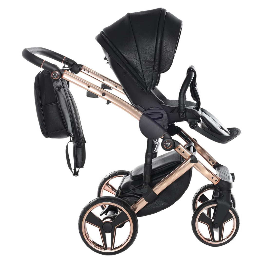 Junama Handcraft 3 in 1 Travel System, Black Rose Gold