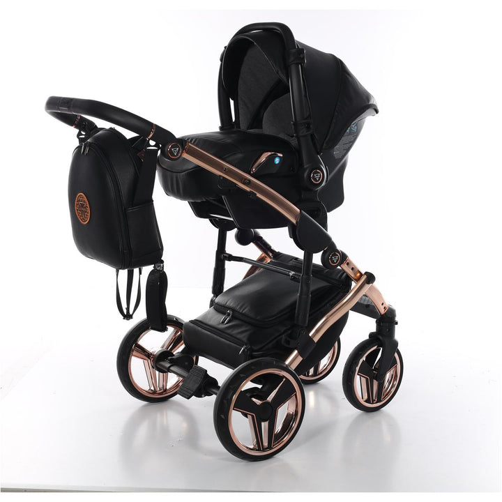 Junama Handcraft 4 in 1 Isofix Travel System, Black Rose Gold