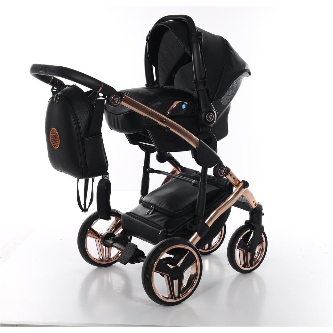 Junama Handcraft 3 in 1 Travel System, Black Rose Gold