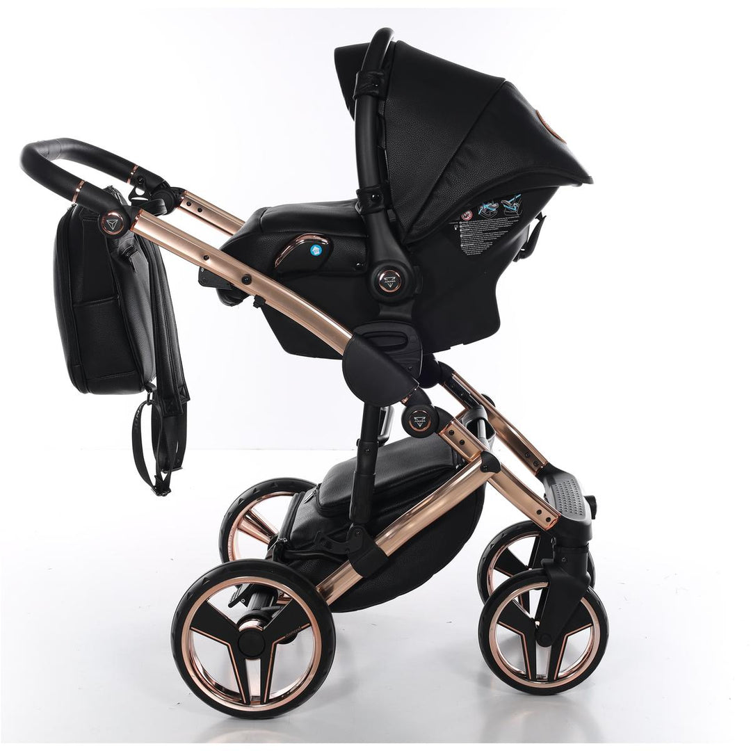Junama Handcraft 3 in 1 Travel System, Black Rose Gold