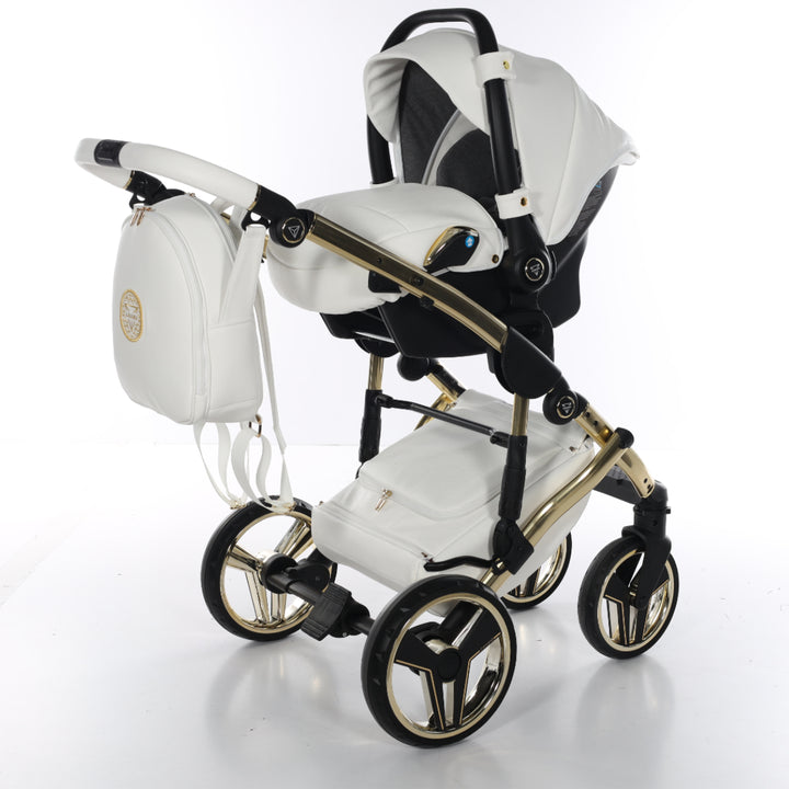Junama Handcraft 4 in 1 Isofix Travel System, White Gold