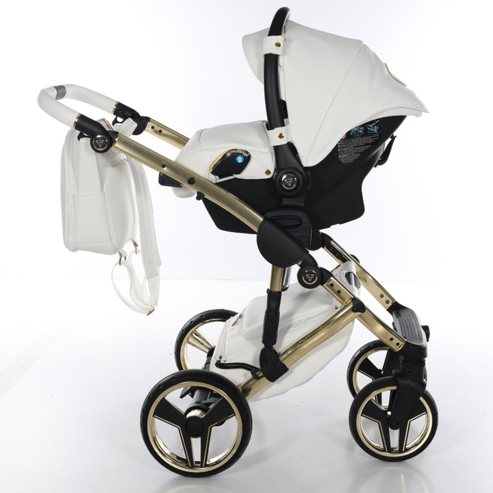 Junama Handcraft 4 in 1 Isofix Travel System, White Gold
