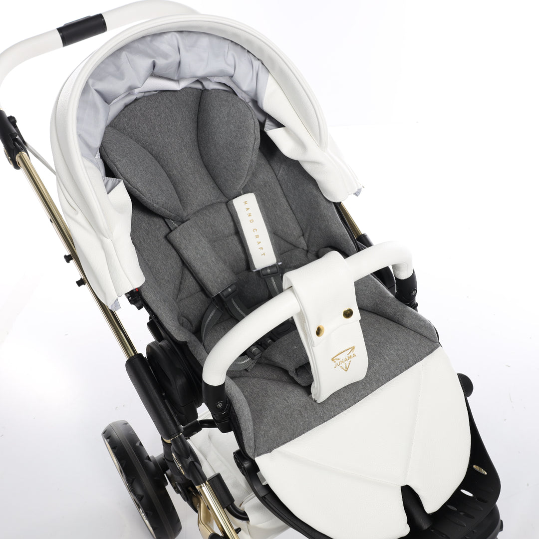 Junama Handcraft 4 in 1 Isofix Travel System, White Gold