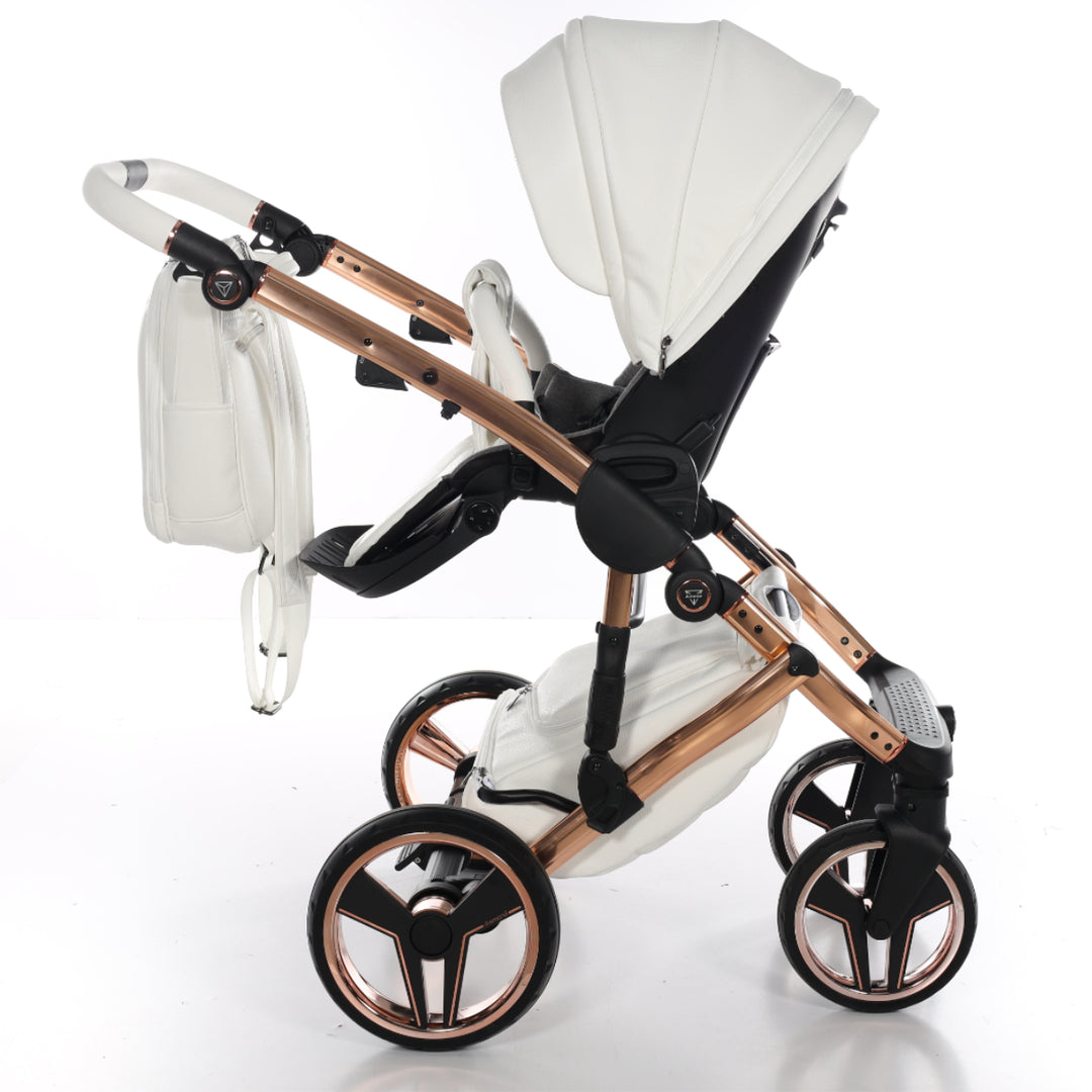 Junama Handcraft 3 in 1 Travel System, White Rose Gold