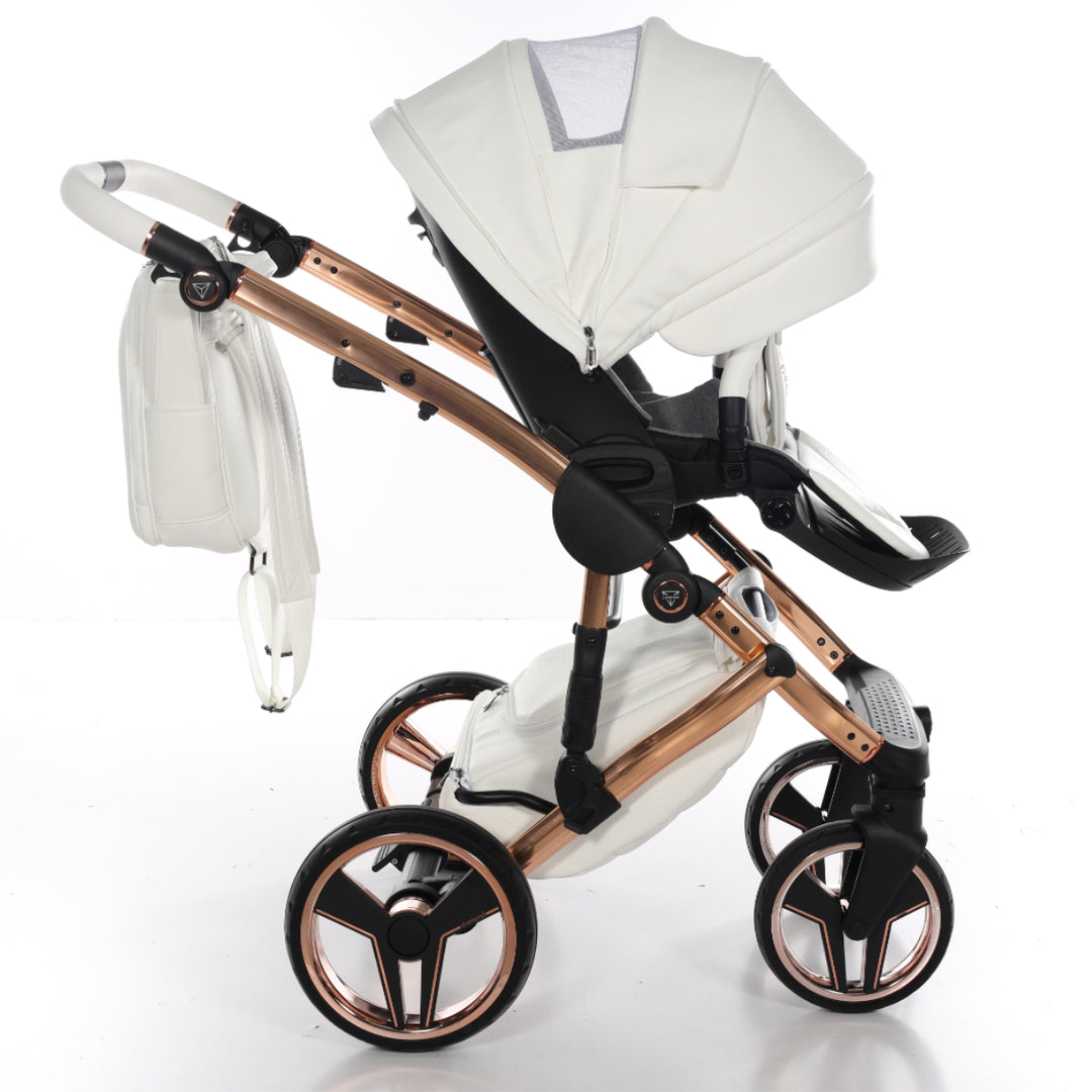Junama Handcraft 4 in 1 Isofix Travel System, White Rose Gold