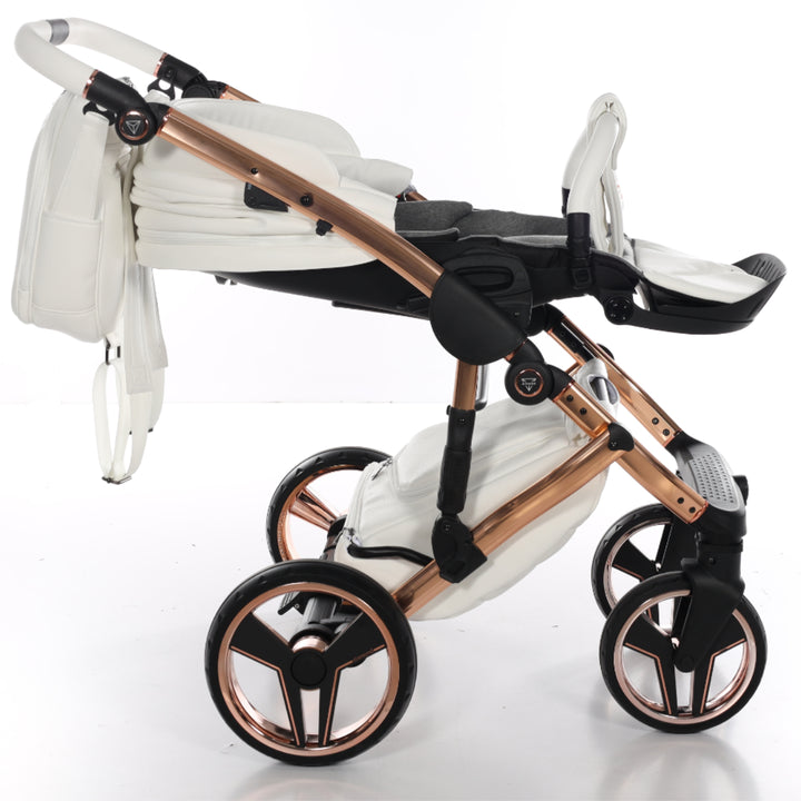Junama Handcraft 4 in 1 Isofix Travel System, White Rose Gold