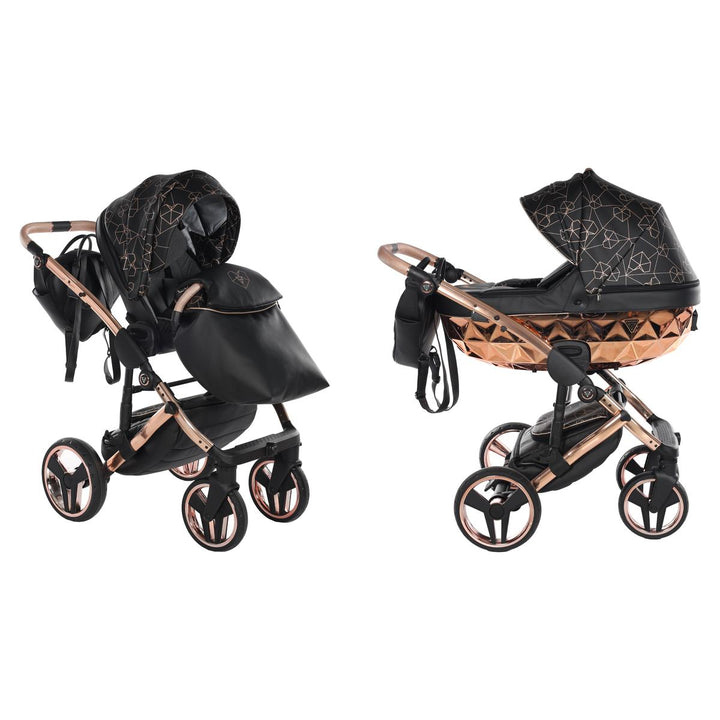 Junama Heart 2 in 1 Pram & Pushchair, Black