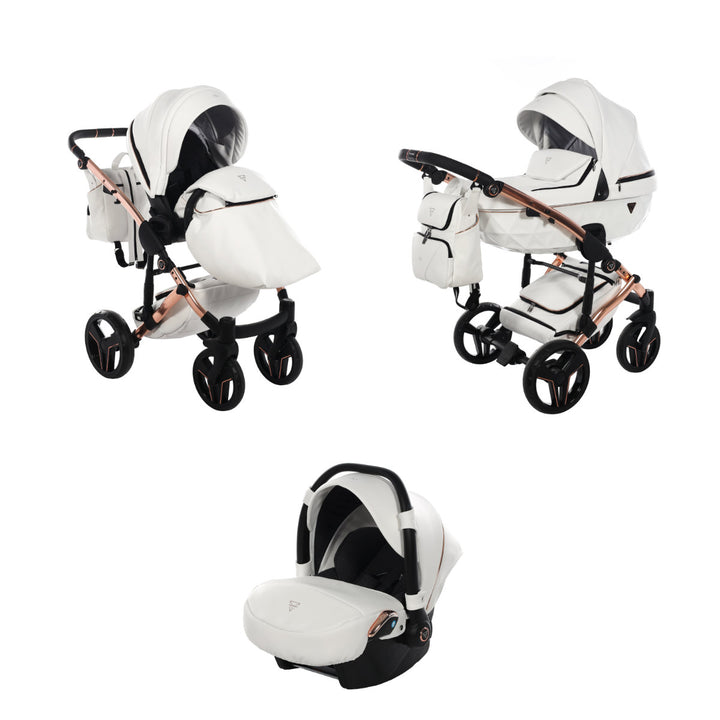 Junama S-Class 3 in 1 Travel System, White Free Car Seat